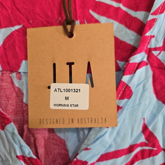 NWT Abel The Label Morning Star Hawaiian Floral Dress High Low Flutter Medium - Picture 9 of 9